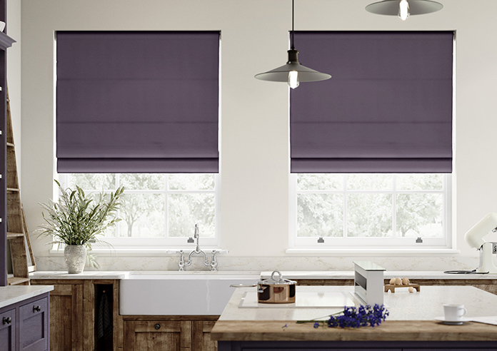 Norleigh, Plum - Twist&Fit Roman Blind - Image 3